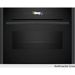 Neff Εντοιχιζόμενος Φούρνος Μικροκυμάτων με Grill 45lt Μαύρος / Anthrazite Grey